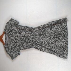 Old Navy Animal Cheetah Print Tailored Waist Midi‎ Dress XS